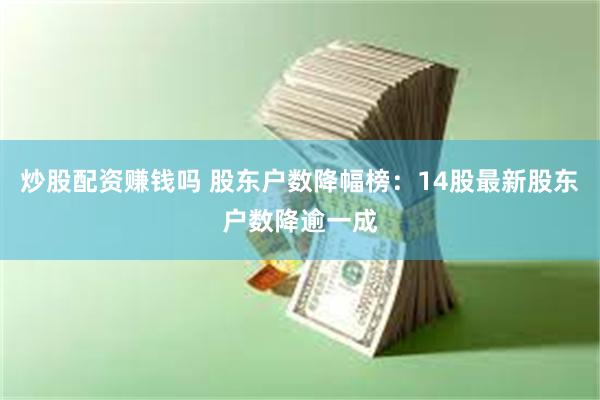 炒股配资赚钱吗 股东户数降幅榜：14股最新股东户数降逾一成