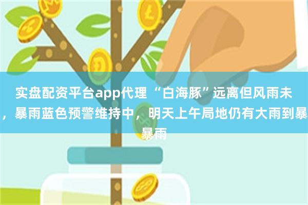 实盘配资平台app代理 “白海豚”远离但风雨未消，暴雨蓝色预警维持中，明天上午局地仍有大雨到暴雨