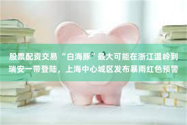 股票配资交易 “白海豚”最大可能在浙江温岭到瑞安一带登陆，上海中心城区发布暴雨红色预警