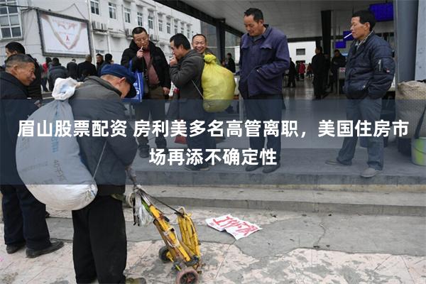 眉山股票配资 房利美多名高管离职，美国住房市场再添不确定性