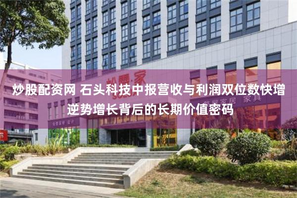 炒股配资网 石头科技中报营收与利润双位数快增 逆势增长背后的长期价值密码