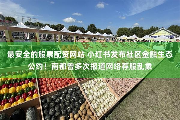 最安全的股票配资网站 小红书发布社区金融生态公约！南都曾多次报道网络荐股乱象